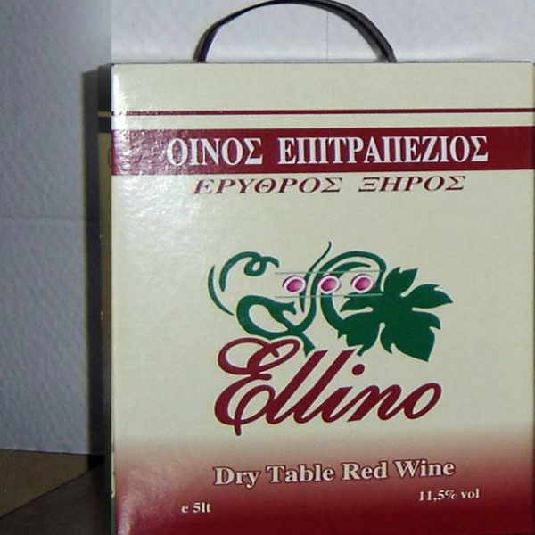 «Ellino» Επιτραπέζιος Οίνος Ερυθρός Ξηρός, Ασκός 5lt
