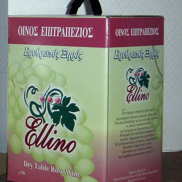 «Ellino» Επιτραπέζιος Οίνος Ερυθρωπός Ξηρός, Ασκός 5lt